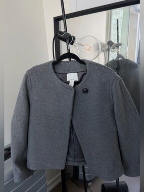 H&M Premium Selection Grey Wool Blend Jacket